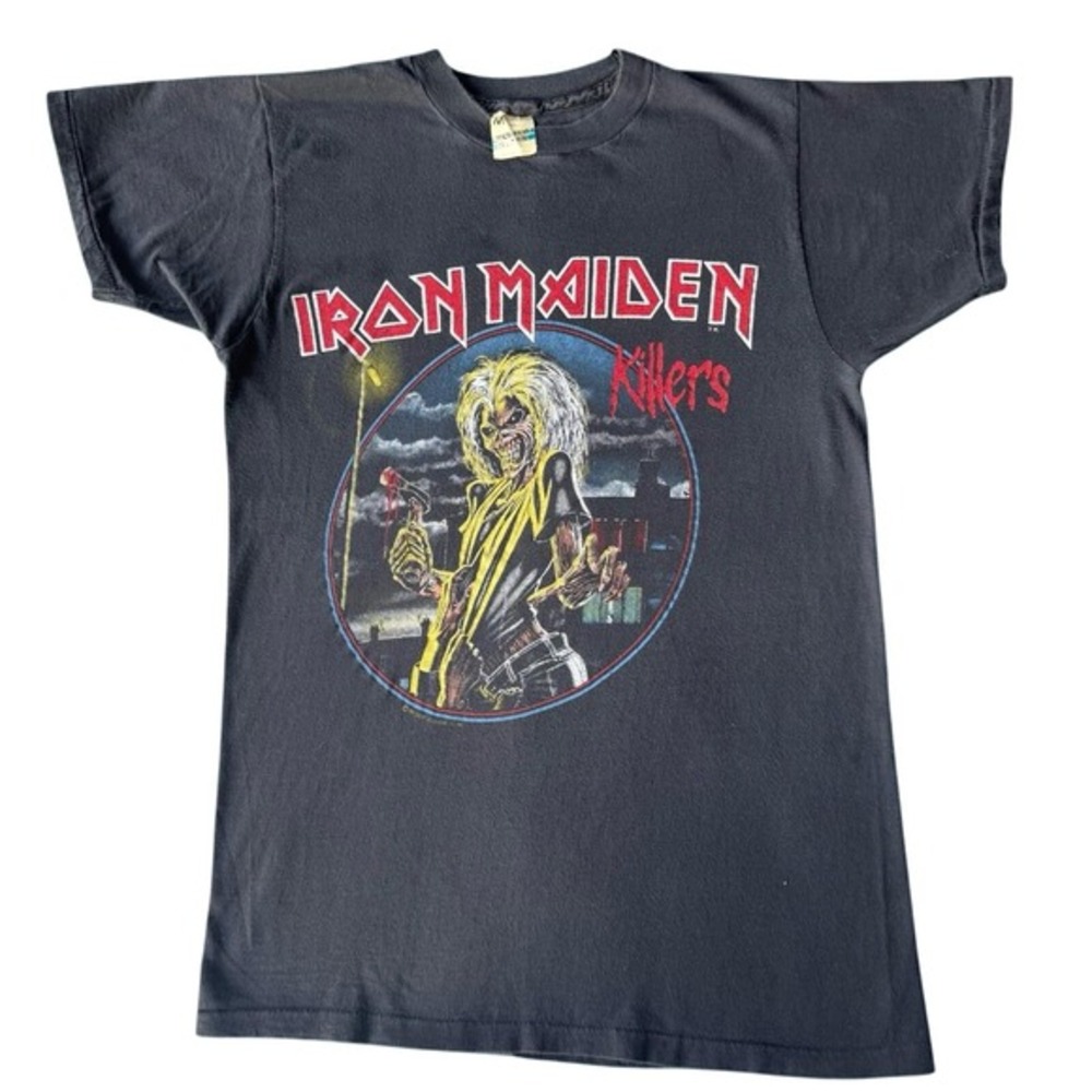 1981 Iron Maiden Killers Tour Tee M Screen Stars VTG Metal Eddie Single Stitch